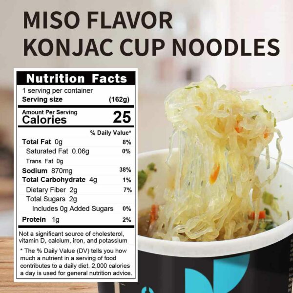 Caloless konjac shirataki noodles miso flavor