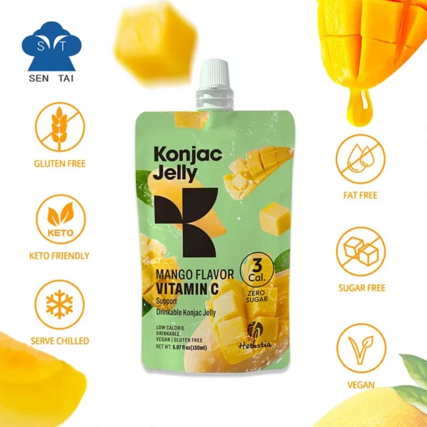 Konjac jelly mango