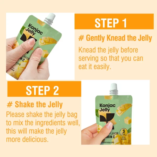 Konjac jelly mango