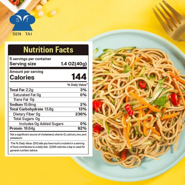 Konjac soybean pasta high in protein