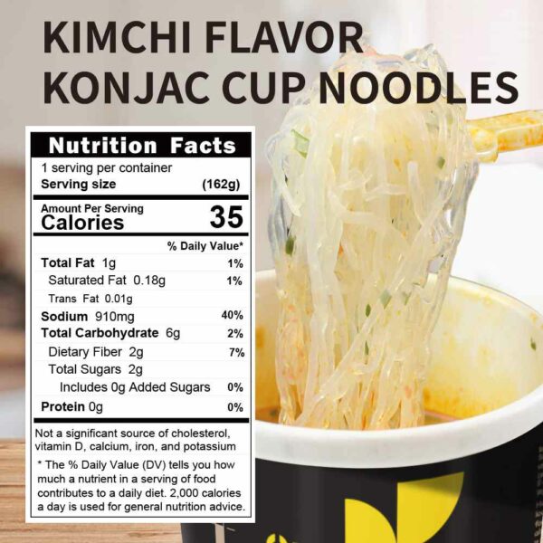 Konnyaku shirataki instant noodles kimchi flavor