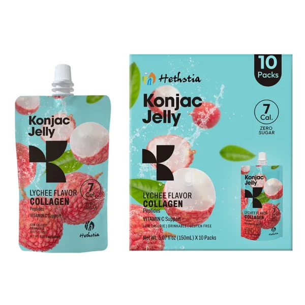 Lychee konjac jelly