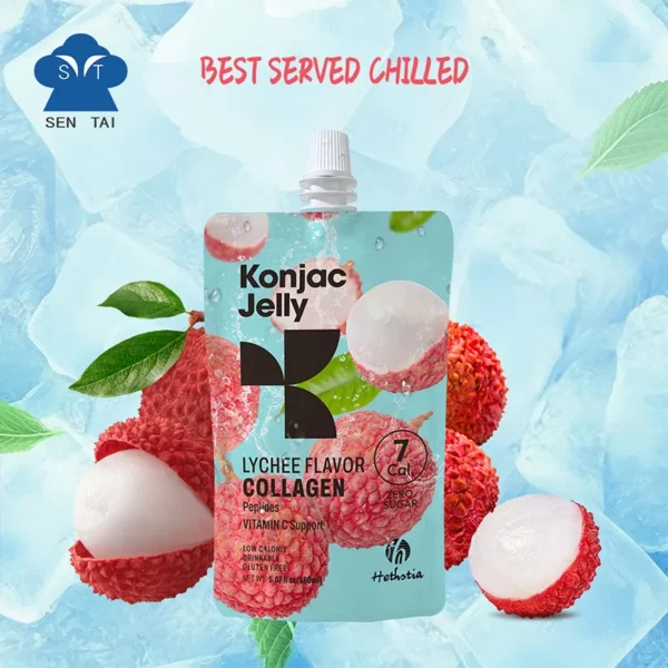 Lychee konjac jelly