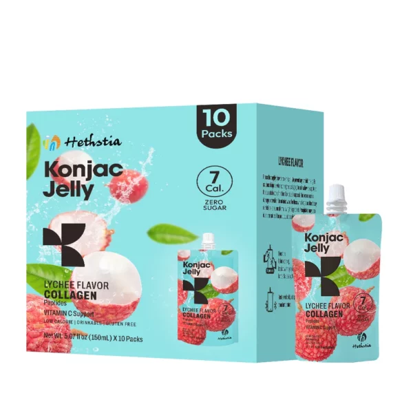 Lychee konjac jelly