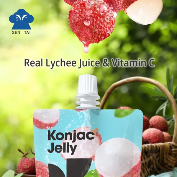 Lychee konjac jelly