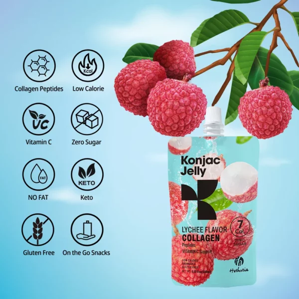 Lychee konjac jelly