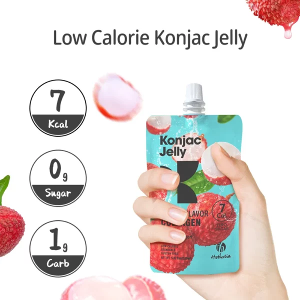 Lychee konjac jelly