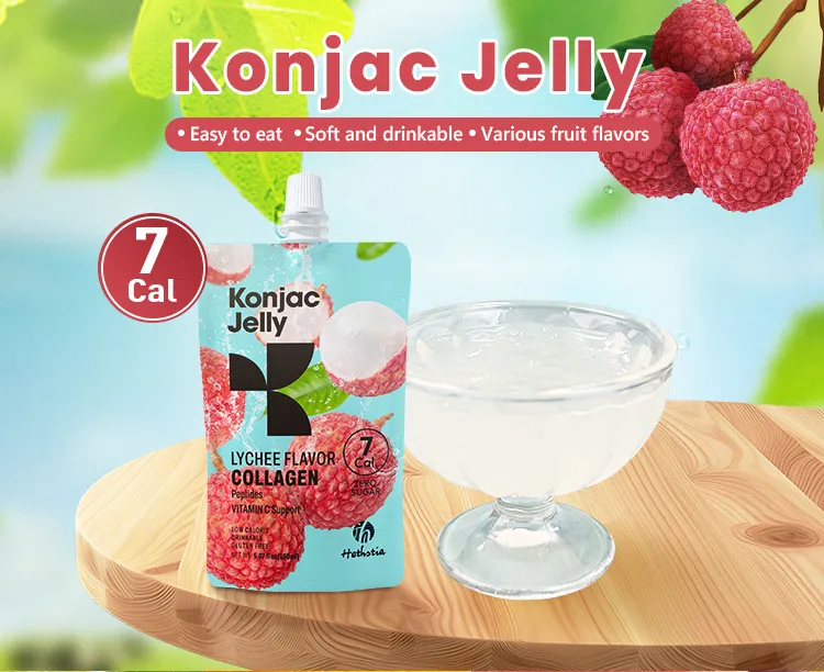 Lychee konjac jelly