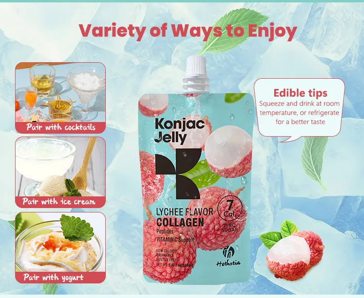 Lychee konjac jelly