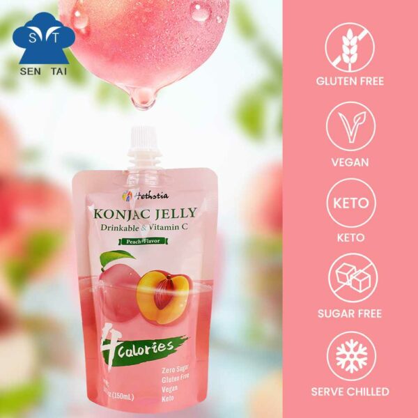 konjac jelly peach drinkable