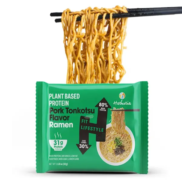 Ramen instantáneo Tonkotsu de cerdo, fideos instantáneos Shirataki