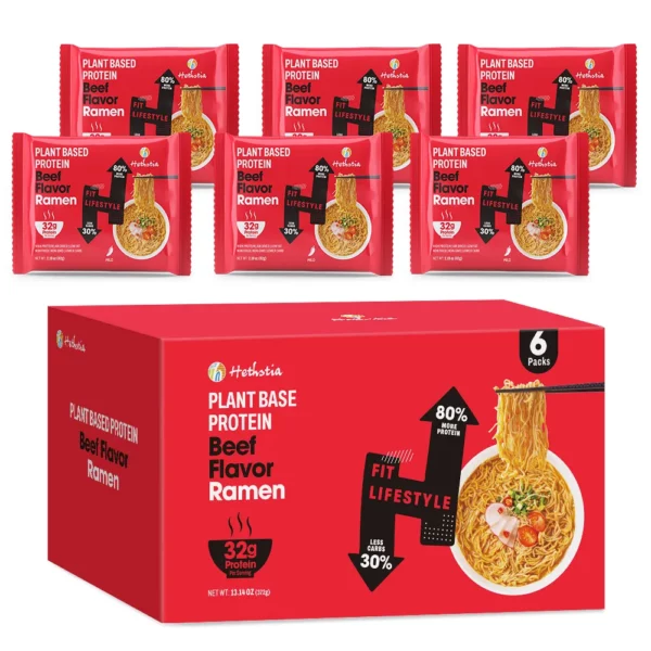 High Protein Beef Ramen Noodles Packet
