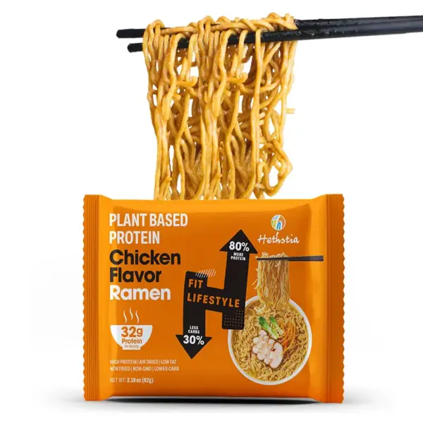 Ramen instantáneo de pollo rico en proteínas