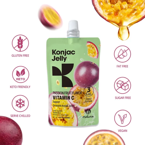 Passion fruit konjac jelly, Konjac jelly pouches - Image 5