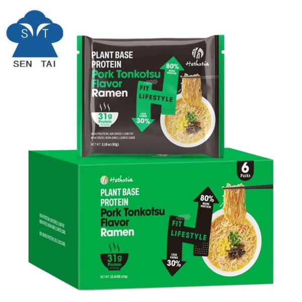 Pork Bone Instant Noodle, Low Calorie High Protein Noodles