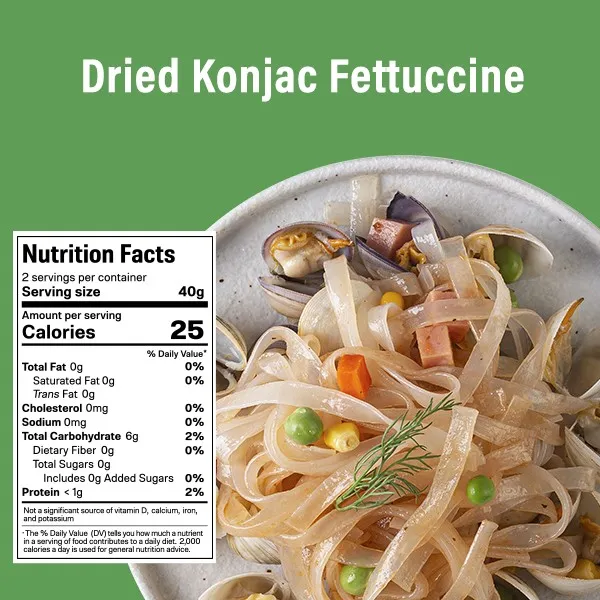 Konjac Dry Noodles Nutrition Facts