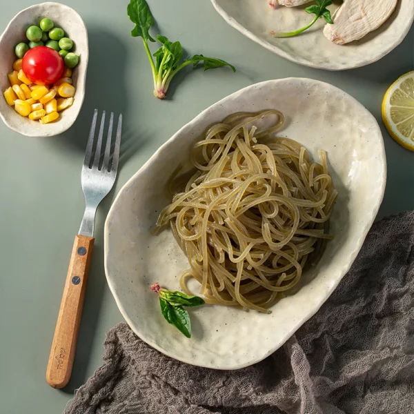 Spinach Shirataki Noodles Spaghetti, Spinach Konjac Noodles