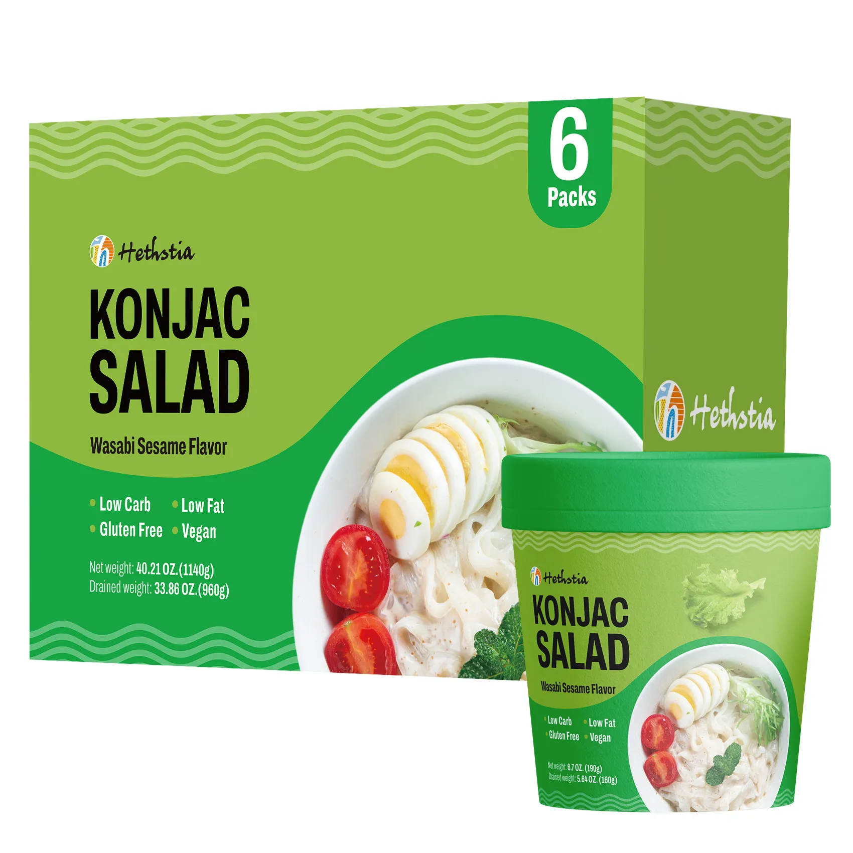 Konjac Instant Salad Noodles Wasabi Flavor