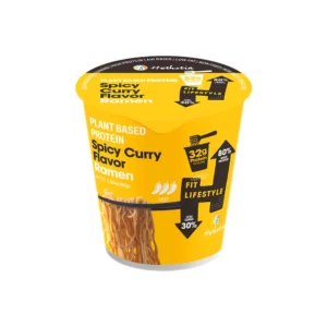 High Protein Cup Noodles Spicy Curry Flavor 32g Protein Per Serving