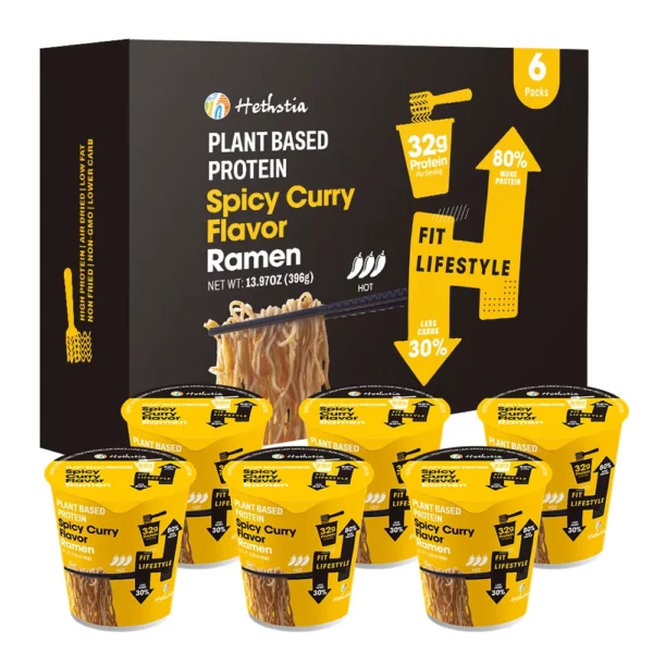 High Protein Cup Noodles Spicy Curry Flavor