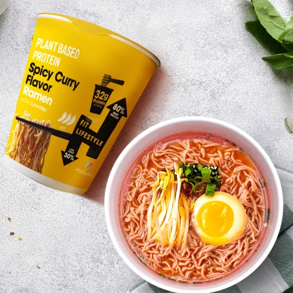High Protein Cup Noodles Spicy Curry Flavor