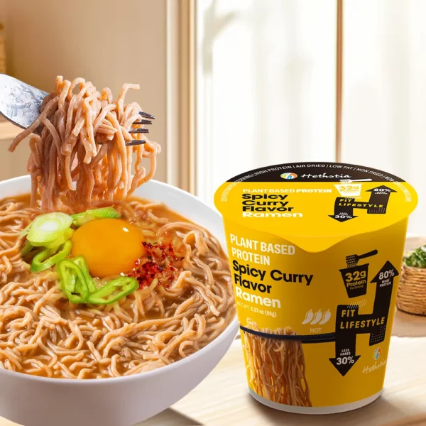 High Protein Cup Noodles Spicy Curry Flavor