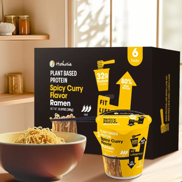 High Protein Cup Noodles Spicy Curry Flavor
