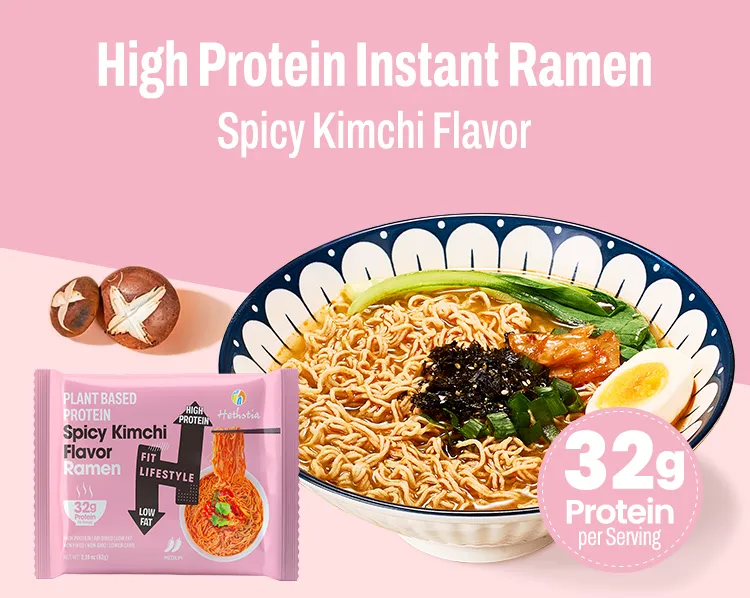 High Protein Ramen Noodles Spicy Kimchi Flavor
