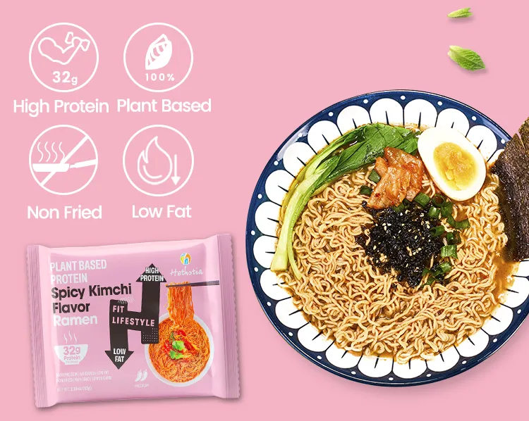 High Protein Ramen Noodles Spicy Kimchi Flavor