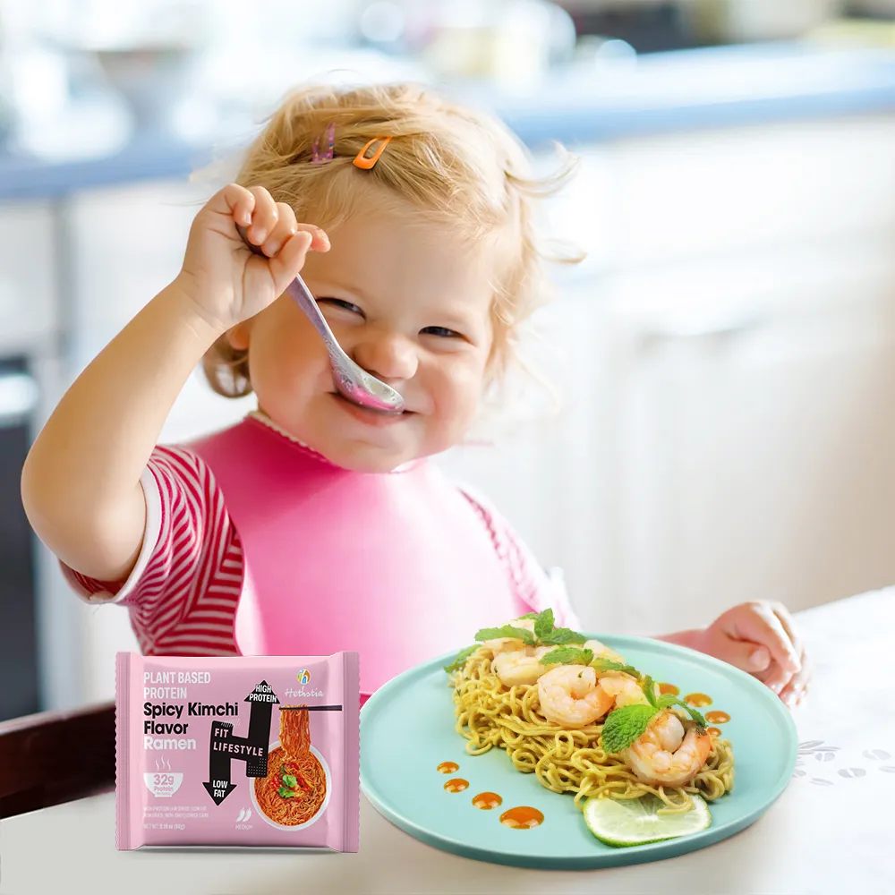 Instant Protein Noodles, High Protein Ramen Noodles Spicy Kimchi Flavor