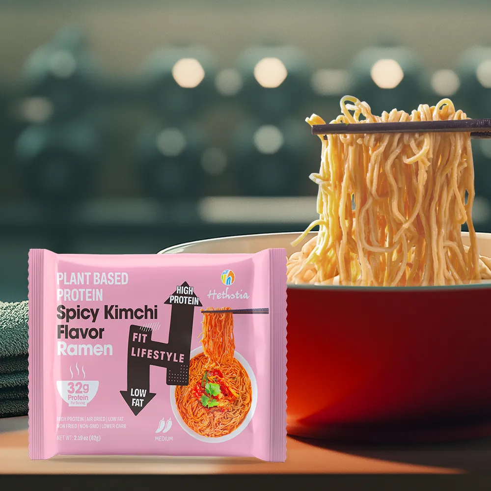 Instant Protein Noodles, High Protein Ramen Noodles Spicy Kimchi Flavor