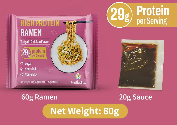 Nouilles hyperprotéinées Poulet Teriyaki