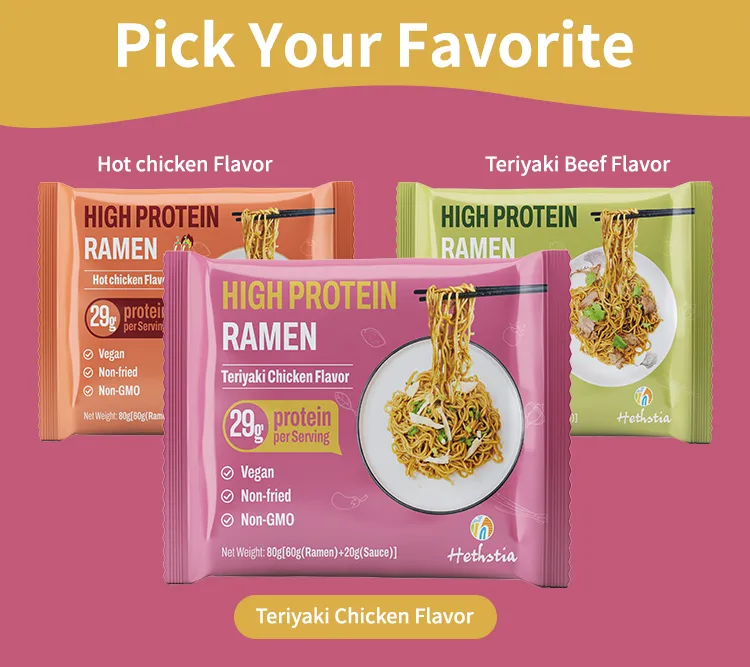 Nouilles hyperprotéinées Poulet Teriyaki