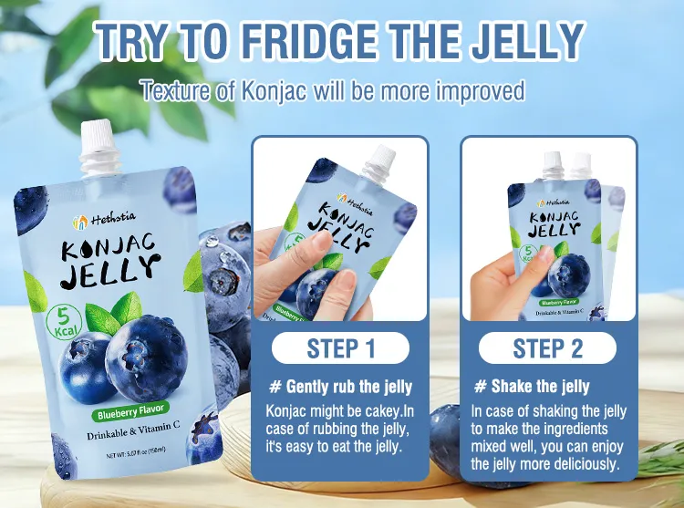 Jalea de konjac a granel Arándano Jalea de konjac a granel Arándano