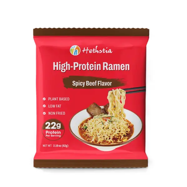 Eiweißreiche Udon-Ramen mit Rindfleischgeschmack, vegane Protein-Ramen