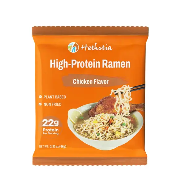 Eiweißreiche Udon-Nudeln mit Hähnchengeschmack, kohlenhydratarme Ramen