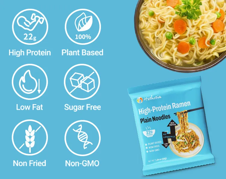 Einfache Udon-Nudeln mit hohem Proteingehalt, gesunde Protein-Ramen