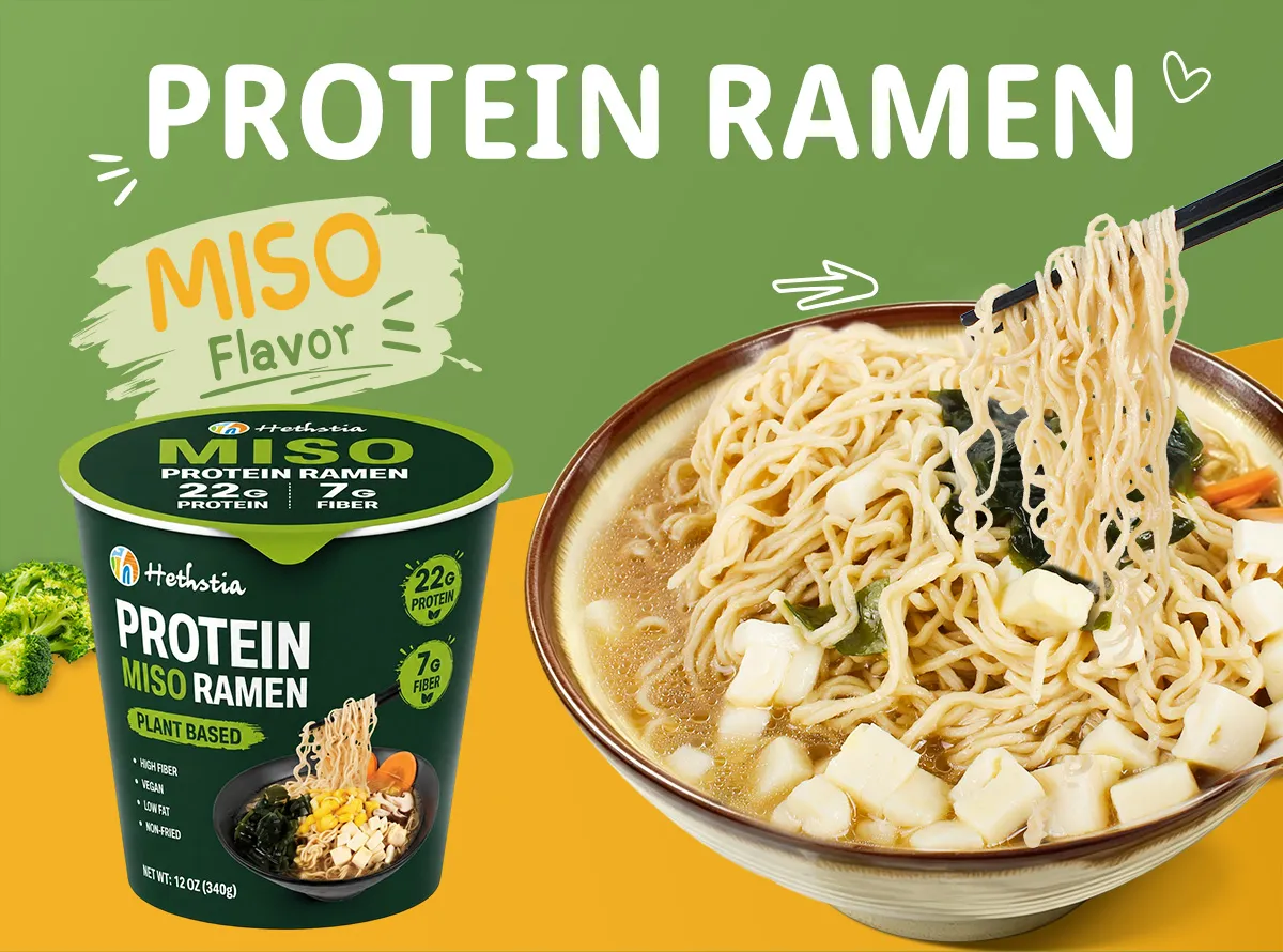 High Fiber Ramen 7g | Plant-Based Protein Miso Cup Ramen
