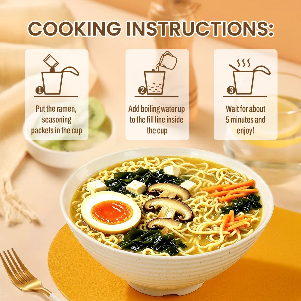 Ramen em copo com proteína | Macarrão em copo com miso à base de plantas