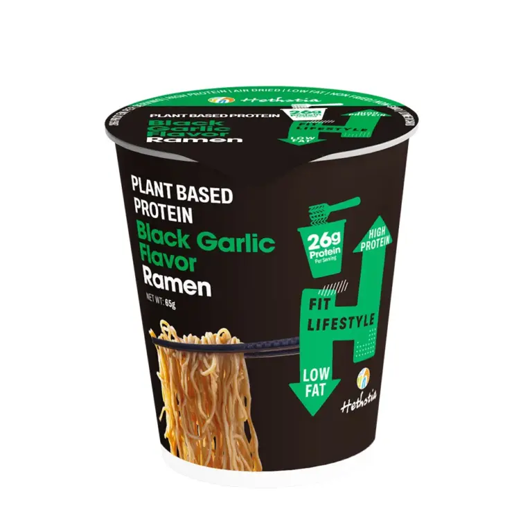 Vegan Instant Cup Noodles | High Protein Ramen Black Garlic