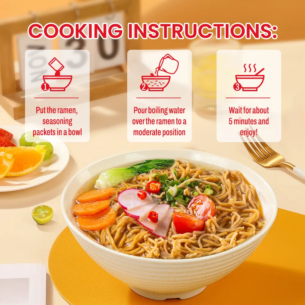 Beef-flavored Ramen Noodles | 26g Protein Instant Soup