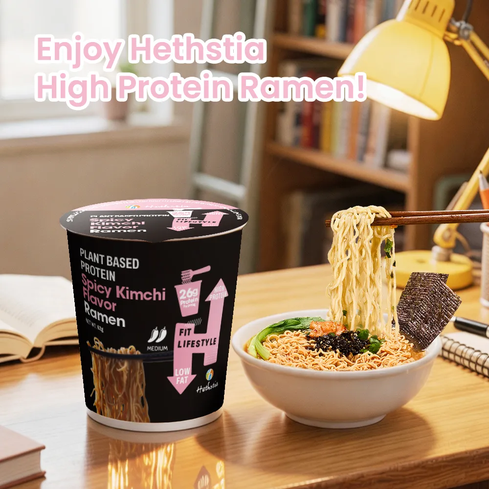 Cup Noodles Kimchi 26 g de protéines | Ramen instantané de marque de distributeur