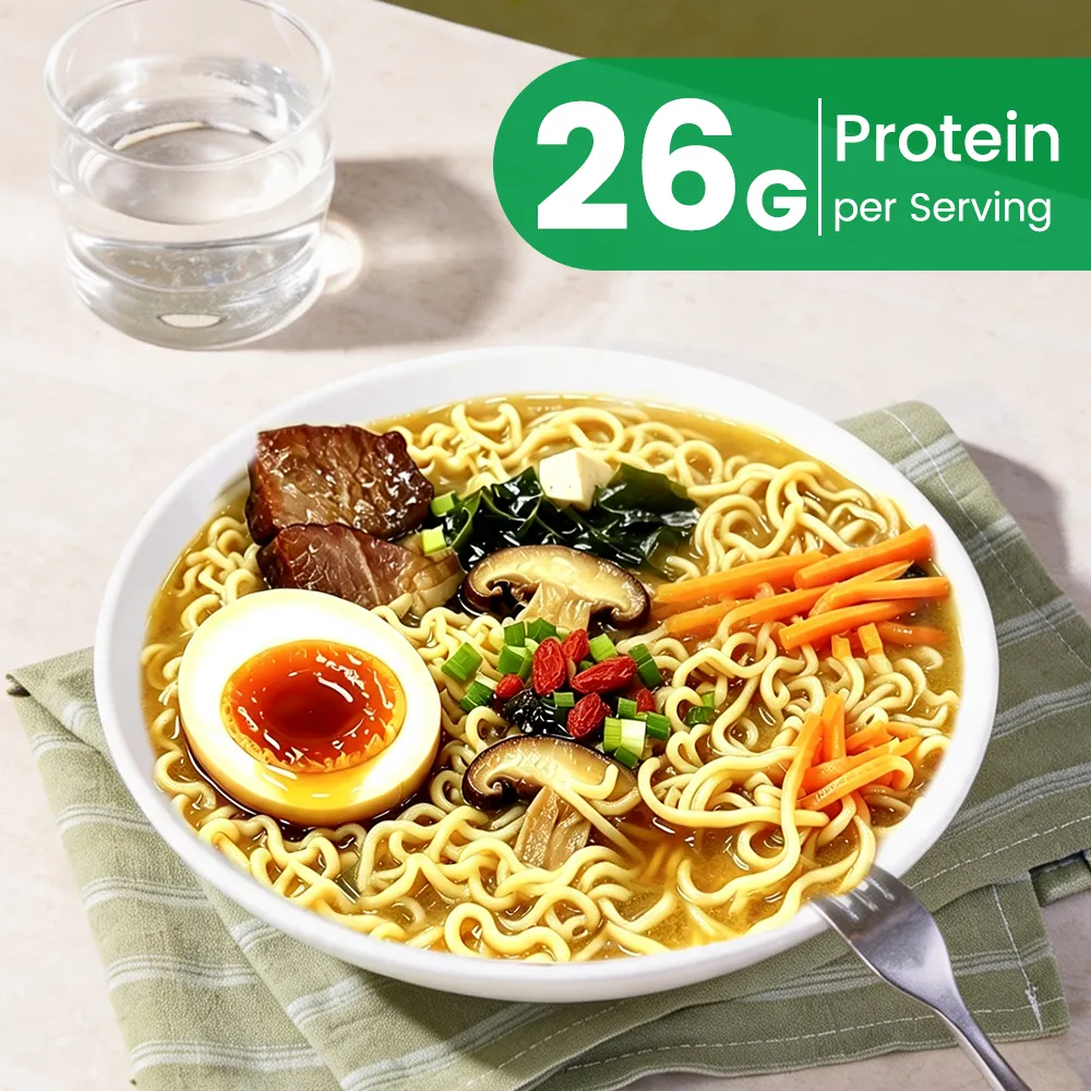 Instant Cup Noodle Soup | Black Garlic Tonkotsu 26g Protein