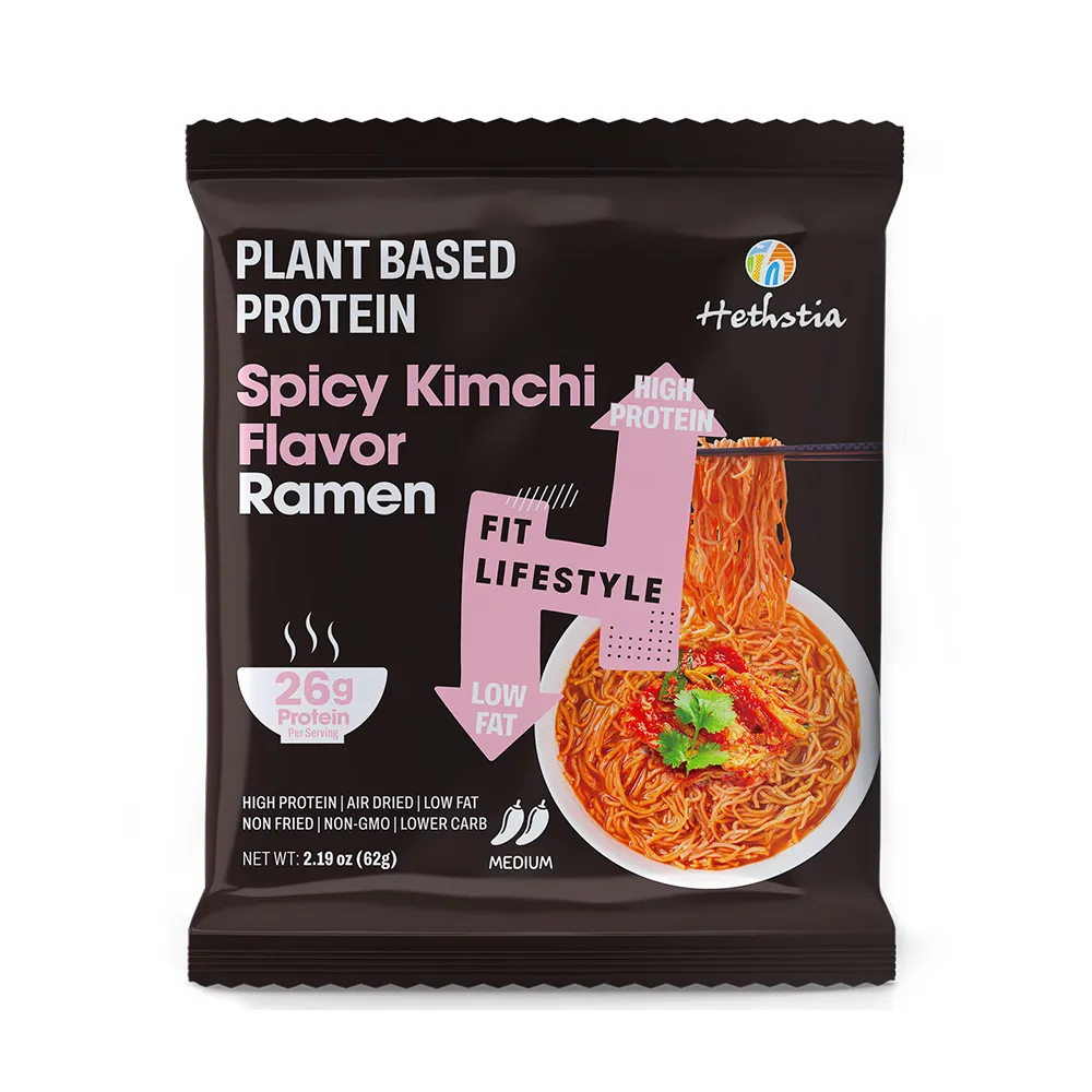 Ramen instantanés non frits | Soupe à la saveur de kimchi, 26 g de protéines