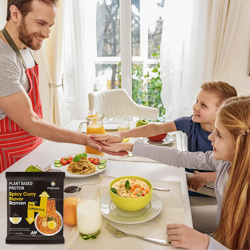 Nouilles ramen non frites | 26 g de protéines, saveur curry