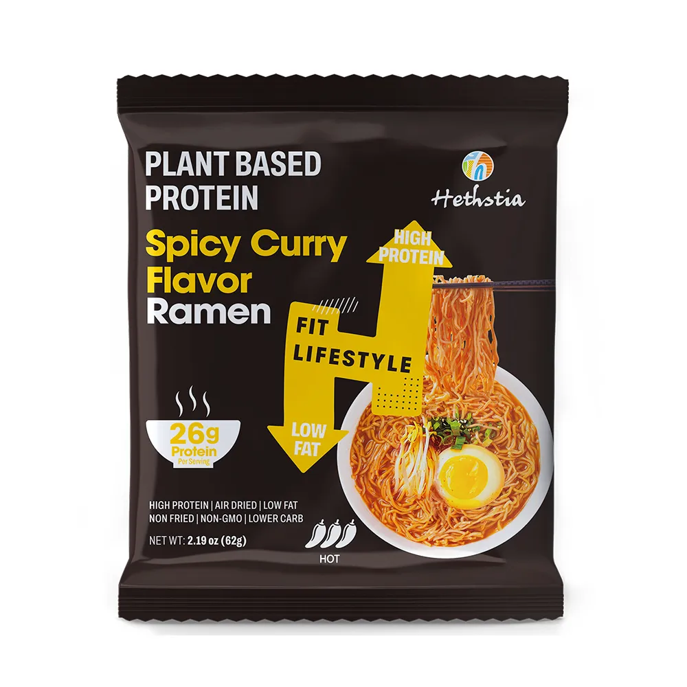 Nouilles ramen non frites | 26 g de protéines, saveur curry