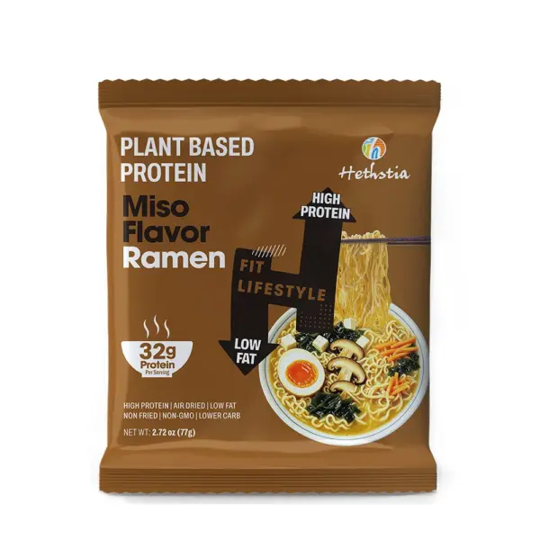 Fideos proteicos Ramen con 32 g de proteína | Sopa de fideos con miso