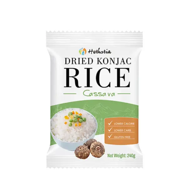 Venda por grosso de arroz de konjac | Arroz de konjac em forma de grão, a granel, 240 g