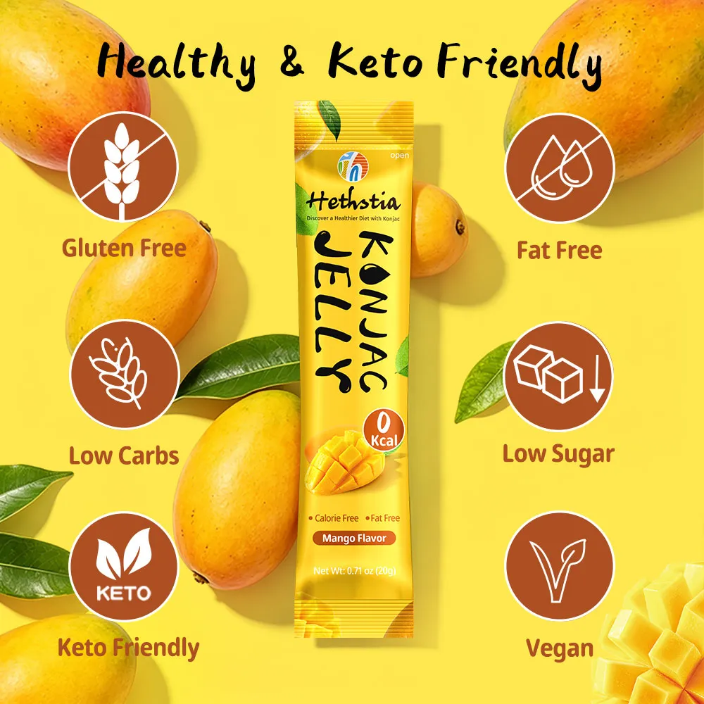 Low Calorie Konnyaku Powder Jelly Mango Flavor | Konjac Jelly Wholesale