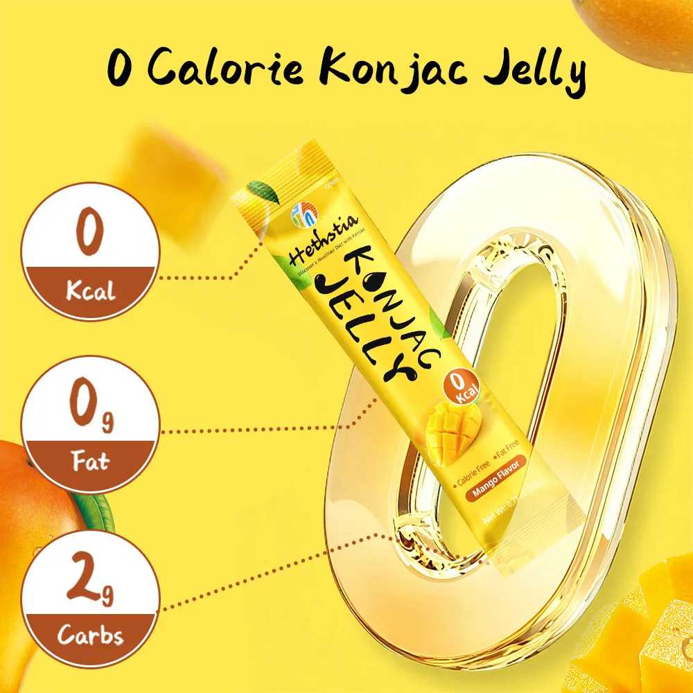 Low Calorie Konnyaku Powder Jelly Mango Flavor | Konjac Jelly Wholesale
